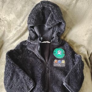**SOLD*"H&M Black Sherpa Hoodie Sweatshirt